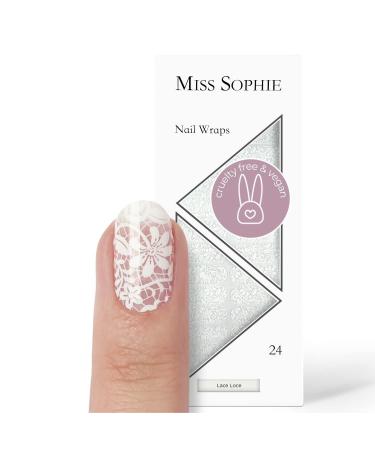 Miss Sophie Nail Wraps - 24 ultra-thin-self-adhesive long-lasting nail wraps Lace Love 24