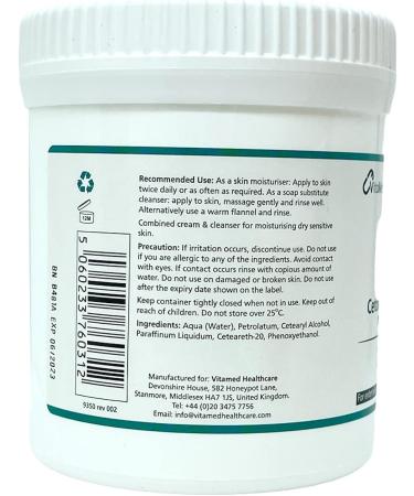 Vitamed Cetomacrogol 1988 Formula A BP Cream 500g Jar - Buy Online on GoSupps.com