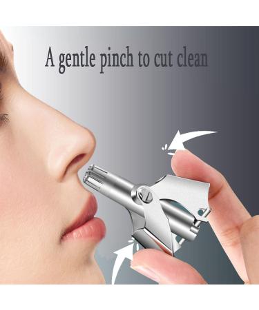 LIUHONGBO Professional Manual Ear and Nose Hair Trimmer with Grooming and Cleaning Brush Batteryfree Waterproof Painless Small and easy to clean and carry for men and women4 Silver - Buy Online on GoSupps.com