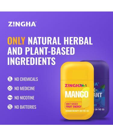 Z!NGHA Natural Aromatherapy Dual Nasal Inhaler Stick Uplifting Essential Oil Blend for Refreshing Scents & Daily Clarity | Portable, Travel-Friendly Nasal Stick for Aromatic Enjoyment - Buy Online on GoSupps.com