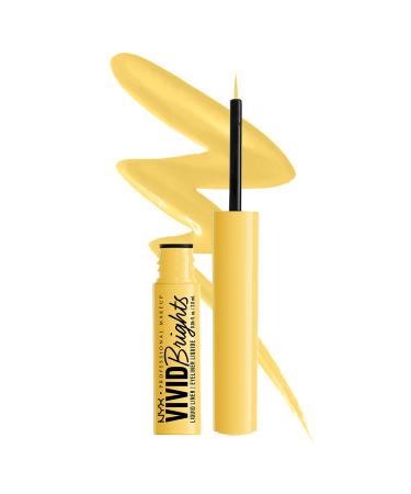 NYX PROFESSIONAL MAKEUP Vivid Brights Liquid Liner  Smear-Resistant Eyeliner with Precise Tip - Had Me At Yellow 03 Had Me At Yellow