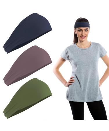 3 pieces of sports headbands yoga hair straps women elastic hair band welding bands run workout headband for fitness walk hiking jogging cycling cooling welding ends