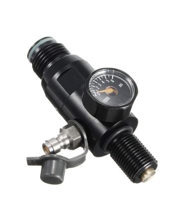 HPDAVV Paintball Air Tank Regulator & Valve Gauge - HPA Air Soft Fittings IN:4500psi/Out:800Psi Thread:M18*1.5
