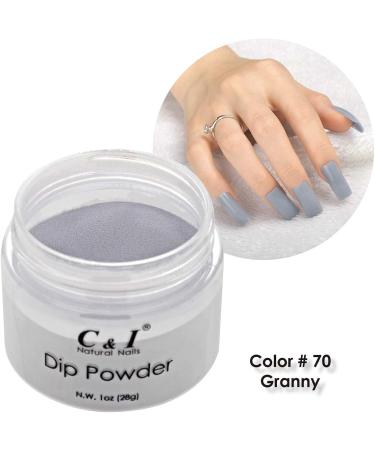C&I Dip Powder Color No. 70 Granny for Nail Color 1 oz / 28 g Gray Color System - Buy Online on GoSupps.com