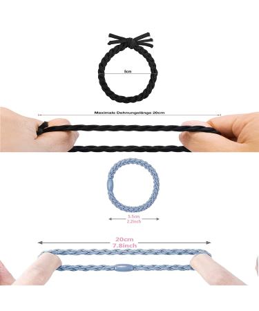 40 Stylish Braided Hair Ties | Elastic Hair Jewelry Rubber Bands for Women & Girls - Perfect for All Hair Types - Buy Online on GoSupps.com