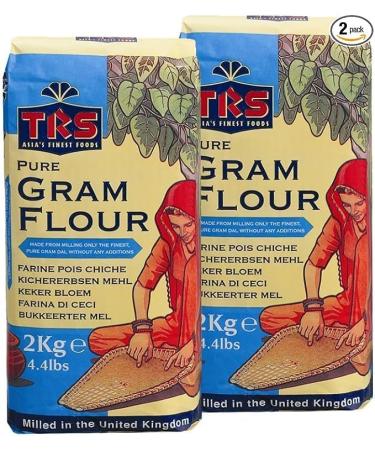 TRS Gram Flour | 2KG (Pack of 2) | Chickpea Flour | Besan | Gram Flour | Bengal Gram | High Fibre | Indian Origin - Buy Online on GoSupps.com