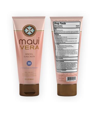Reef Friendly Mineral Sunscreen SPF 30 with Lavender & Peppermint - 80 Min Water Resistant | Shop Now - Buy Online on GoSupps.com