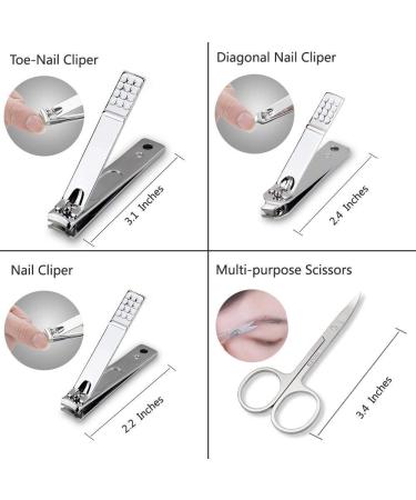 ZIZZON Nail Clippers Kit - Purple Holographic Case, Manicure Pedicure Set - Buy Online on GoSupps.com