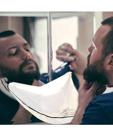Beard Care Set: White Beard Apron Black Comb & Hooks - Perfect Gift for Men Fathers & Husbands - Buy Online on GoSupps.com