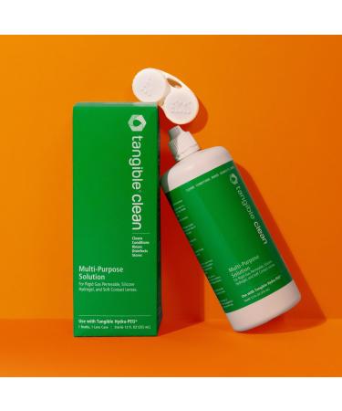 Tangible Clean Multi-Purpose Contact Lens Solution for Scleral & Gas Permeable Lenses | Includes Lens Case | 12 Fl Oz - International Shipping Available - Buy Online on GoSupps.com
