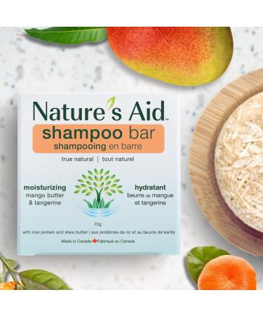 Nature's Aid Moisturizing Natural Rice Water Shampoo Bar for Hair Growth Strengthening & Thickening Shampoo for All Hair Types. Natural Lather and Salon Quality. Vegan. Made in Canada. (Orange Mango) 72g - Buy Online on GoSupps.com