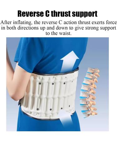 Waist Air Traction Belt | Lower Back Pain Relief Device with 17 Air Columns | Sciatica & Herniated Disc Support - Buy Online on GoSupps.com