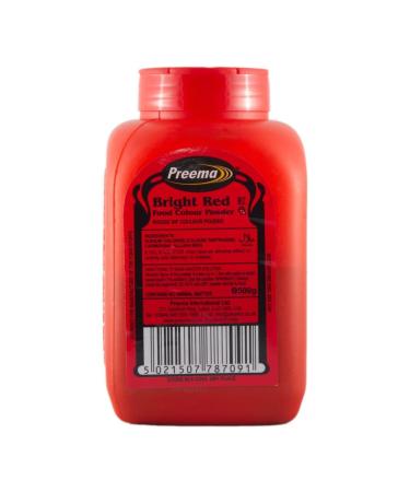Preema | Bright Red | Food Colour Powder | (10X500g) Pack | Premium Quality | Bright Colour Powder | DHL | Next Day Delivery