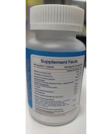 MEGNETA Cortisol Supplements Manager Magnesium Ashwagandha & L-Theanine- 120 Capsules - Buy Online on GoSupps.com