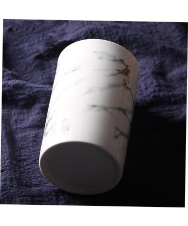 Hoement Mouthwear Teaspoon Holder - Stylish Ceramic Bathroom Accessories Makeup Brush Cup Toothbrush Holder & Drinking Cups for Home & Office - Buy Online on GoSupps.com