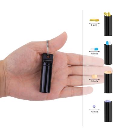 Portable Aster 4-Piece Metal Pill Box | Waterproof Aluminum Tablet Holder for Travel | Airtight Keychain Storage - Buy Online on GoSupps.com