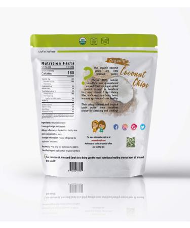 Anna and Sarah Organic Coconut Chips 3 lbs - Resealable Bag, 100% Natural (1-Pack) - Buy Online on GoSupps.com