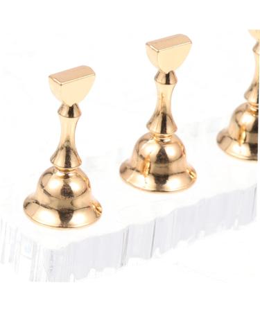 POPETPOP Nail Holders 1 Set Nail Art Base Extended Section Acrylic Nail Mud Nail Painting Stand 19.5x2cm Golden - Buy Online on GoSupps.com