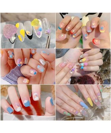 Hot Nail Art Decorations DIY Manicure Nail Stickers Self Adhesive Decals 3D Colorful Heart Love(DP1175) - Buy Online on GoSupps.com
