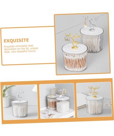 Exceart 8-Piece Cosmetic Storage Box | Dental Container & Dispenser | Plastic Canister with Lid | Bathroom Essentials & Cotton Swab Holder - Buy Online on GoSupps.com