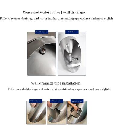 Inodoro moderno para ba o montado en la pared de Acero inoxidable 304 de maleal con drenaje autom tico por Sensor inodoro p blico inodoro Vertical peque o adecuado para el hogar Hotel - Buy Online on GoSupps.com