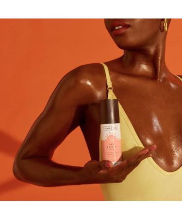 Frank Body SPF30 The Better Oil | Vegan & Cruelty-Free Nourishing Body Oil with Gold Shimmer | Jojoba & Almond Oil for Natural Glow (3.38 fl oz - Buy Online on GoSupps.com