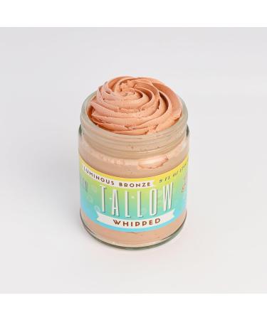 Luminous Bronze Whipped Tallow Moisturizer - 9oz Moisturizing All Natural Bronzing Body Butter with Mica - Buy Online on GoSupps.com