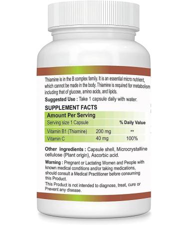 Vitamin B1 (Thiamine) High Dose 90 Capsules - Buy Online on GoSupps.com