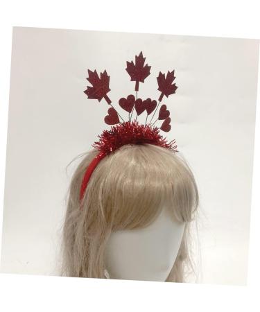 FRCOLOR 1pc Maple Leaf Heart Headdress Autumn Fall Headband Wedding Ceremony Decorations Tiara Love Heart Headband Wedding Decor Canada Day Hairband Greeter Red Antenna Pop Women's - Buy Online on GoSupps.com
