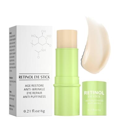 Retinol Eye Stick Cream Reduces Fine Lines Dark Circles Anti-Wrinkle Hydrating Eye Balm for Puffy Eyes Softens& Nourish Skin