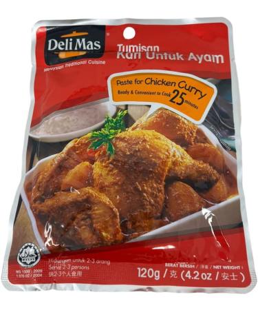 Deli Mas Paste for Chicken Curry 120g Malaysian Traditional Cuisine - Buy Online on GoSupps.com