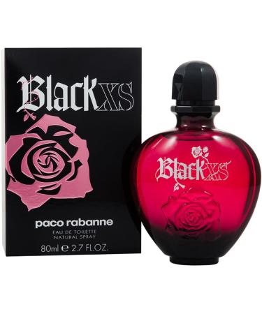 Black XS by Paco Rabanne for Women 2.7 oz Eau de Toilette Spray Floral Woody Musk 2.7 Fl Oz (Pack of 1)