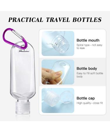 Buy Cabilock 50ml Refillable Travel Containers - 10 Portable Plastic Bottles with Hooks for International Shipping - Buy Online on GoSupps.com