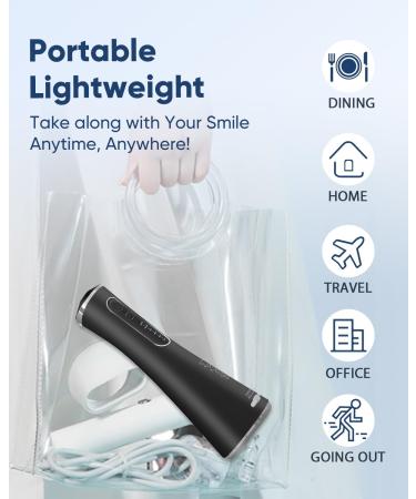 MySmile Water Dental Flosser - Cordless Oral Irrigator with 5 Cleaning Modes | 4 Replaceable Jet Tips | USB Rechargeable | IPX7 Waterproof - Teeth Cleaning Tool with PU Bag - Buy Online on GoSupps.com