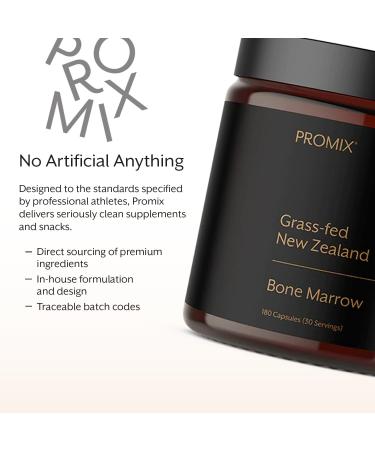ProMix Nutrition Grass-Fed Beef Bone Marrow Supplement | Rich in Collagen, Vitamins & Minerals - Raw & Freeze Dried | - 180 Gelatin Capsules - Buy Online on GoSupps.com