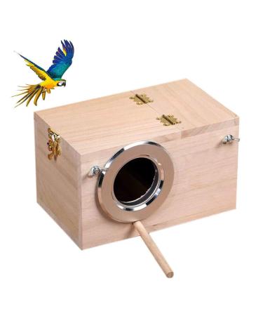Parakeet Nesting Box, Bird Nest Breeding Box Cage Wood House for Finch Lovebirds Cockatiel Budgie Conure Parrot, 8'' X 5'' X 5''