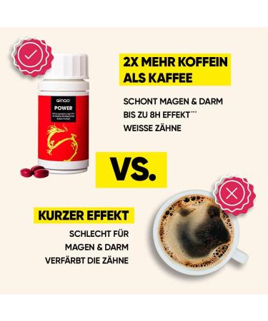 Qinao Power* Bottle 90 Dragees for 90 Days | Brainfood Supplement for Energy | Matcha Brahmi & Green Coffee Extracts | Made in Germany by Pharmacists - Buy Online on GoSupps.com