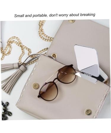 Folding Makeup Mirror Portable Stainless Steel Cosmetic Mirror Double Sided Pocket Mirror Square Beauty Tools - Buy Online on GoSupps.com