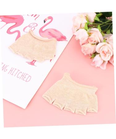 BUIFULSIC Heel Cushion Socks - 4 Pairs Low-Cut Forefoot Cushions for Women & Men - Comfortable Cotton Toe Covering - Perfect Fish Mouth Design - Khaki Color 10x7cm - Buy Online on GoSupps.com