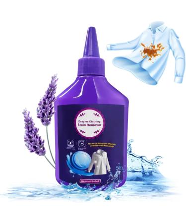 Laundry Stain Remover Active Enzyme Clothing Stain Remover Clothes Stain Remover for Clothes Clothes Oil Stain Remover Enzyme Stain Remover Stubborn Stains Cleaner Oil Stain Remover (240ml)