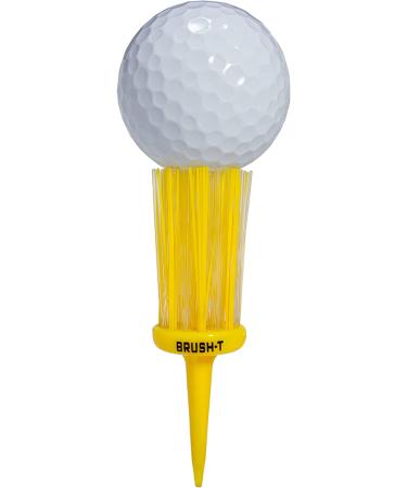 BRUSH T Premium Plastic Golf Tees Yellow XLT 3-Pack 3 1/8 Size - Unbreakable & Consistent Height - Perfect Golf Gift for Men and Women - Works With Any Golf Ball - Buy Online on GoSupps.com