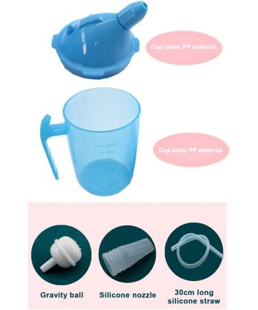 Elderly Sippy Cup Drinking Cup Spill Proof Cups Handicap Cups for Elderly Care for Adultslimited Mobility Handicap Cups for Elderly Care for Hotcold Beverages Blue(350ml) - Buy Online on GoSupps.com