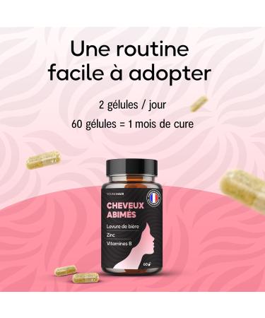 Cure Cheveux Ab m s Levure de bi re Zinc Vitamines B1 B3 B5 B6 B8 B9 B12 Compl ment Alimentaire - 1 mois 60 g lules Fabriqu en France Young Hair - Buy Online on GoSupps.com
