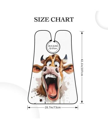 Funny Cow Print Beard Bib Apron | Non-Stick Hair Catcher for Men | Unique Shaving Gifts | One Size Black - Buy Online on GoSupps.com