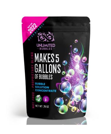 Bubble Solution Powder - Helps Makes Over 5 Gallons of Non Toxic Bubbles Great As Bubble Solution for Machines, Wands, Refills, Not Recommended for Bubble Guns