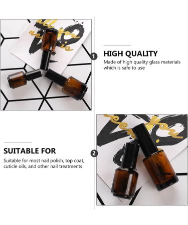 Minkissy 15Pcs 10ml Empty Nail Polish Bottles - Refillable Glass Containers with Brush Cap for Nail Art & DIY Salon - Buy Online on GoSupps.com