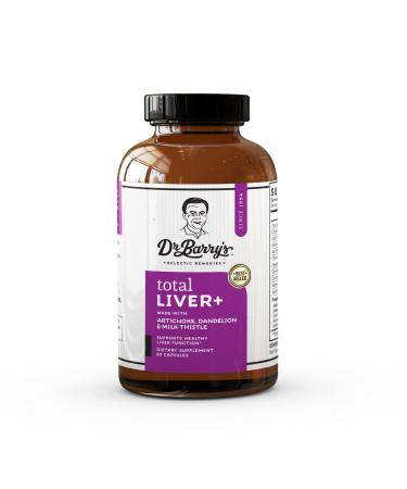 Dr. Barry's Total Liver Supplement with Milk Thistle, Artichoke, Dandelion Root, Support Healthy Liver Function & Natural Cleanse, Boost Immune System, 60 Capsules