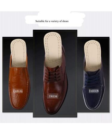 Premium Leather Insoles 2 Pairs - Comfortable Shoe Pads for Men and Women | Breathable Shock Absorber Insoles (EU 37-38) - Buy Online on GoSupps.com