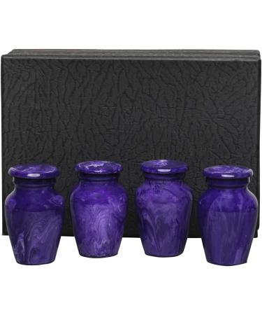 Eternal Harmony Cremation Urn for Human Ashes | Memorial Urn Carefully Handcrafted with Elegant Finishes to Honor Your Loved One | Adult Urn Large Size with Beautiful Velvet Bag (Small Violet Milo) S Violet Milo - Buy Online on GoSupps.com