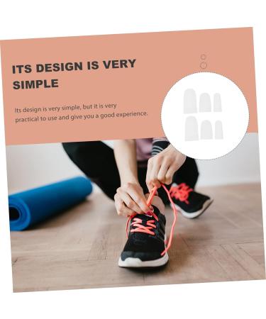 Silicone High Heel Protectors 8 Pairs - Foot Pain Relief & Comfort - White 6x3cm - Buy Online on GoSupps.com